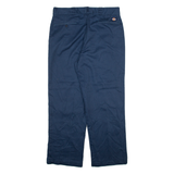 DICKIES Mens Trousers Blue Regular Straight W34 L28