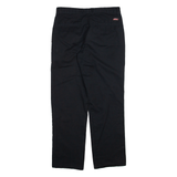 DICKIES Mens Trousers Black Regular Straight W30 L30