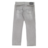 LEVI'S 514 Jeans Mens Grey Slim Straight Stone Wash W34 L30