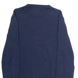 BEN SHERMAN Mens Jumper Blue Crew Neck Waffle Knit M