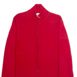 TOMMY HILFIGER Womens Jumper Red High Neck Tight Knit XL