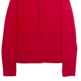 TOMMY HILFIGER Womens Jumper Red High Neck Tight Knit XL