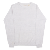 LEVI'S Womens Jumper Grey Crew Neck Tight Knit S