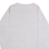 LEVI'S Womens Jumper Grey Crew Neck Tight Knit S