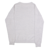 LEVI'S Womens Jumper Grey Crew Neck Tight Knit S