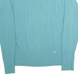 TED BAKER Womens Jumper Green Roll Neck Tight Knit Viscose UK 4