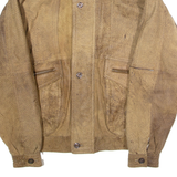 Mens Flight Jacket Brown Leather M
