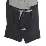 DKNY Belted Womens Overcoat Coat Black Wool UK 8