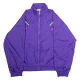 FILA Womens Shell Jacket Purple Nylon 90s Striped UK 18