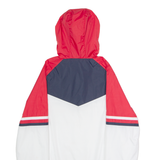 ELLESSE Womens Pullover Jacket White Hooded Colourblock UK 8