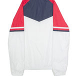 ELLESSE Womens Pullover Jacket White Hooded Colourblock UK 8