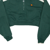 ELLESSE Cropped Womens Sweatshirt Green UK 8