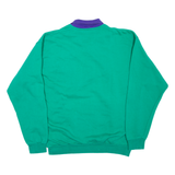 STEFFNER Golf 1/4 Button Mens Sweatshirt Green Collared 90s L