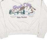 H&M DIVIDED Park City Cropped Womens Sweatshirt White 1/4 Zip XXS