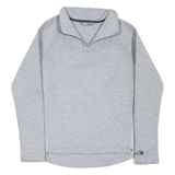 THE NORTH FACE Womens Sweatshirt Grey 1/4 Zip M