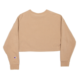 CHAMPION REVERSE WEAVE Warm Up Cropped Womens Sweatshirt Beige XS