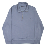 FRENCH CONNECTION Mens Sweatshirt Grey 1/4 Zip 2XL