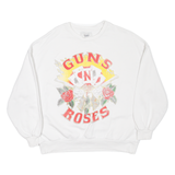 PULL & BEAR Guns N' Roses Womens Sweatshirt White S