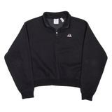 CHAMPION Womens Sweatshirt Black 1/4 Zip M