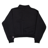 CHAMPION Womens Sweatshirt Black 1/4 Zip M