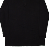 Lightweight Mens Sweatshirt Black 1/4 Zip 2XL