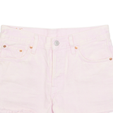 LEVI'S 501 Cut Off Womens Denim Shorts Pink S W28