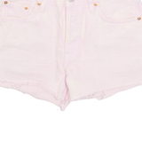 LEVI'S 501 Cut Off Womens Denim Shorts Pink S W28