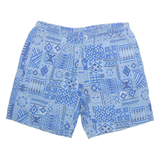 H&M Mens Swimming Shorts Blue Crazy Pattern L W34