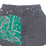 LEVI'S 550 Cut Off Womens Denim Shorts Grey Paisley S W28