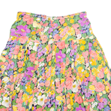 Womens Skater Skirt Pink Short Viscose Floral M