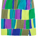 BODE Womens Pencil Skirt Blue Knee Length Colourblock M