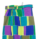 BODE Womens Pencil Skirt Blue Knee Length Colourblock M