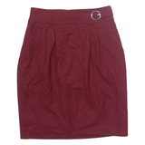 BOSS HUGO BOSS Raphele Womens Straight Skirt Red Knee Length Wool UK 6