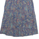 Womens A-Line Skirt Blue Knee Length Floral S