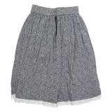 Womens A-Line Skirt Black Knee Length Crazy Pattern S