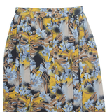 THE LEGEND Womens A-Line Skirt Black Knee Length Floral L