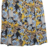 THE LEGEND Womens A-Line Skirt Black Knee Length Floral L