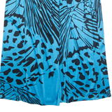 ARI Womens Wrap Skirt Blue Knee Length Crazy Pattern UK 18