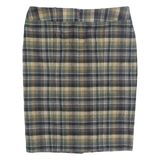 TED BAKER Womens Pencil Skirt Black Knee Length Check UK 12