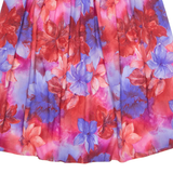 CANDA Womens A-Line Skirt Red Knee Length Floral M