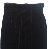 BENETTON Womens Bandage Skirt Black Short 90s Velvet S