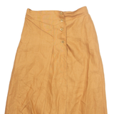 MARELLA Womens A-Line Skirt Beige Knee Length Linen UK 10