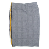 ZARA Womens Straight Skirt Black Knee Length Check L