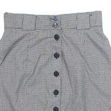 Womens Straight Skirt Black Short Houndstooth S