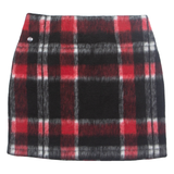 NORDIC LIGHTS Womens Straight Skirt Red Short Check UK 10