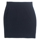 Womens Pencil Skirt Blue Short Wool M