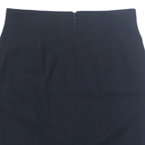 Womens Pencil Skirt Blue Short Wool M
