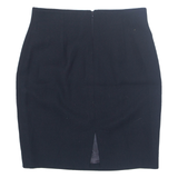 Womens Pencil Skirt Blue Short Wool M