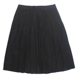 CHARLES VOGELE Womens Pleated Skirt Black Knee Length L