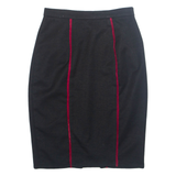 Womens Pencil Skirt Black Knee Length M